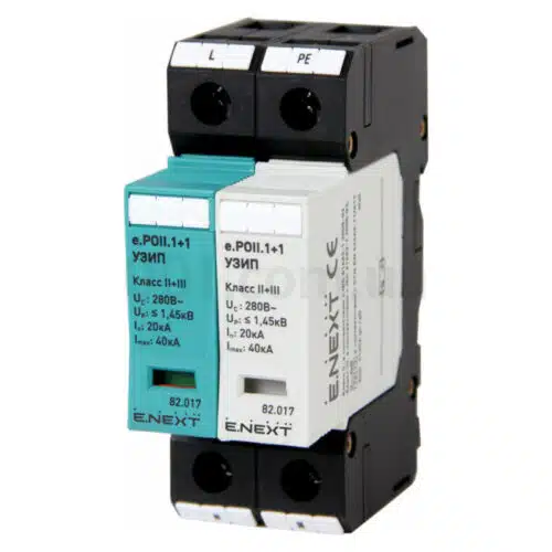 ПЗІП e.POII.1+1 клас II+III 1P+N-PE, KIWA (E.NEXT)