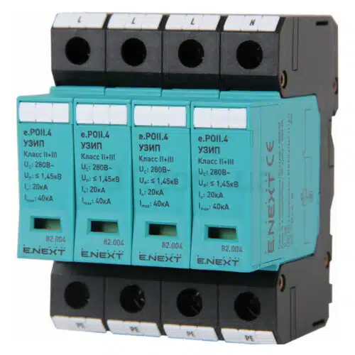 ПЗІП e.POI.4 280V/12,5kA клас I+II+III 4P, KIWA (E.NEXT)