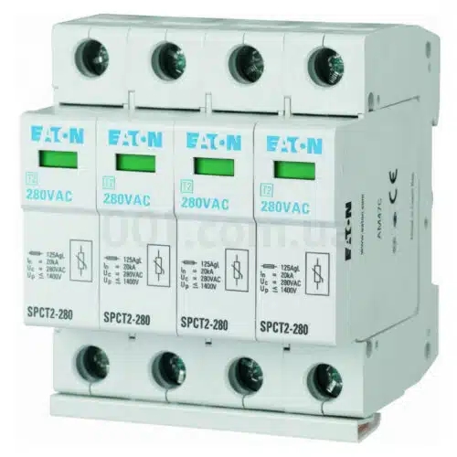 Обмежувач імпульсних перенапруг (ПЗІП) SPCT2-280/4 4P 280В 20кА, Eaton