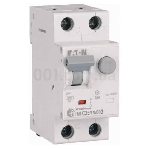 Диференційний автомат HNB-C25/1N/003 2P 25А 30мА характеристика C тип AC, Eaton