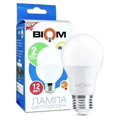 Свiтлодiодна лампа Biom BT-512 A60 12W E27 4500К матова