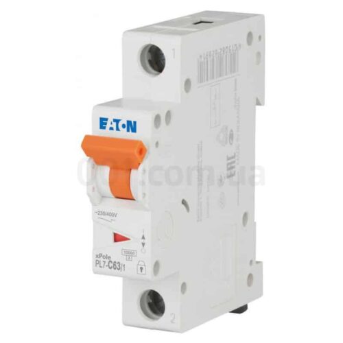 Автоматичний вимикач PL7-C63/1 1P 63 А х-ка C, Eaton