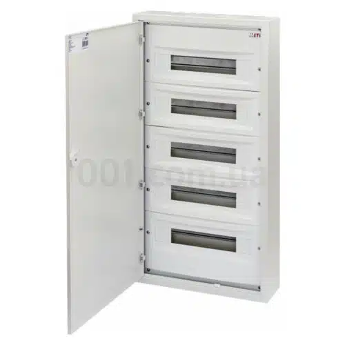 Щит металевий WRP18-5 (5×18 модулів, пластикова фальш-панель, IP30, навісний), ETI