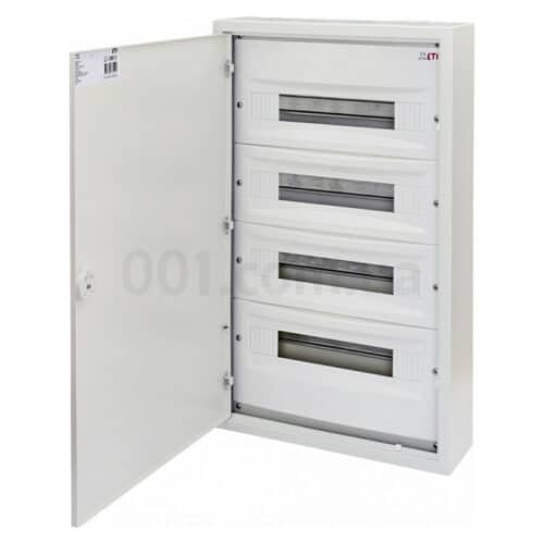 Щит металевий WRP18-4 (4×18 модулів, пластикова фальш-панель, IP30, навісний), ETI