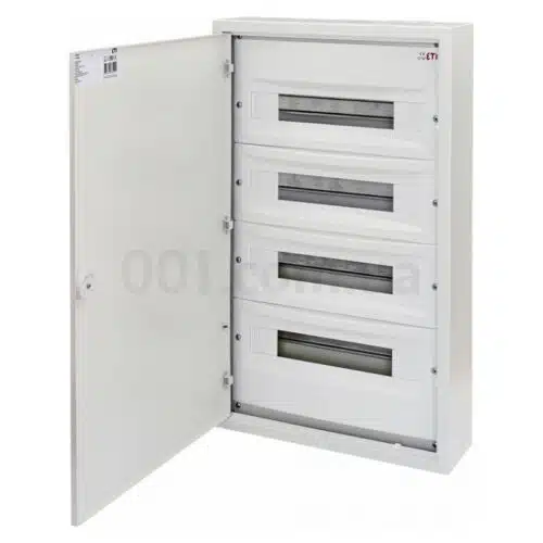 Щит металевий WRP18-4 (4×18 модулів, пластикова фальш-панель, IP30, навісний), ETI