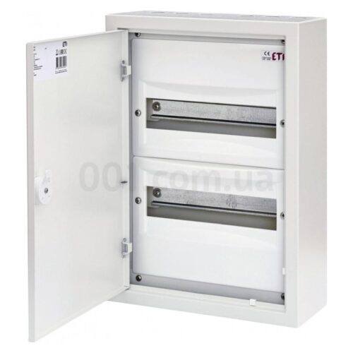 Щит металевий WRP12-2 (2×12 модулів, пластикова фальш-панель, IP30, навісний), ETI