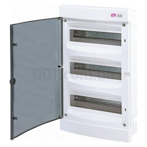 Щит внутрішній розподільний ECМ 36 PT (36 модулів, прозорі дверцята), ETI