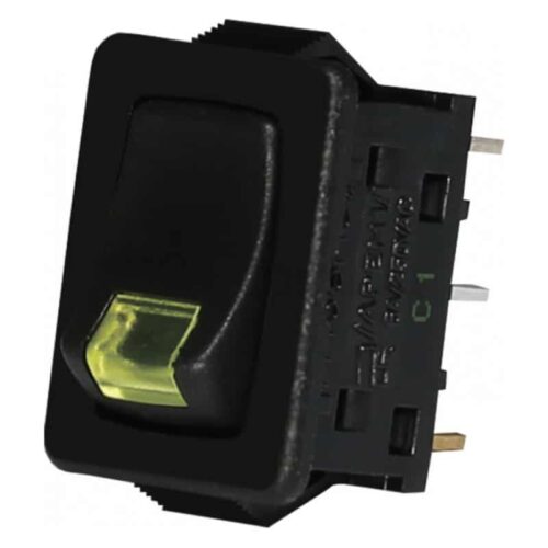 Вимикач с лампою тліючого розряду USS-09 10A жовтий, ETI