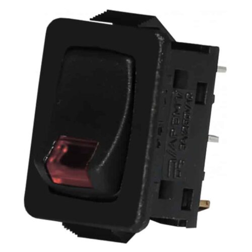 Вимикач с лампою тліючого розряду USS-07 10A червоний, ETI