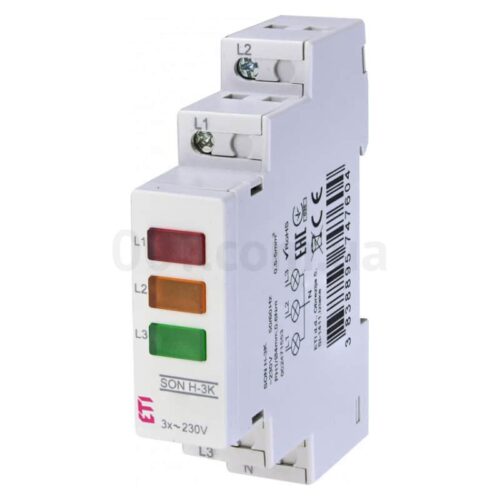 Індикатор модульний на DIN-рейку SON H-3K 3-кольоровий LED, ETI