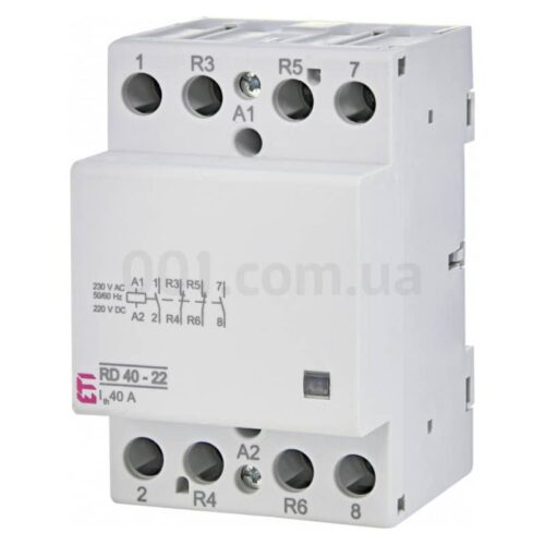 Контактор модульний RD 40-22 40A 230V AC/DC 2NO+2NC, ETI