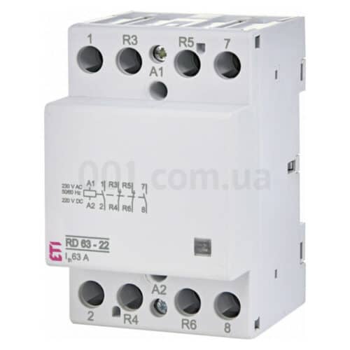 Контактор модульний RD 63-22 63A 230V AC/DC 2NO+2NC, ETI