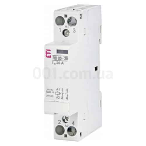 Контактор модульний RD 20-20 20A 24V AC/DC 2NO, ETI