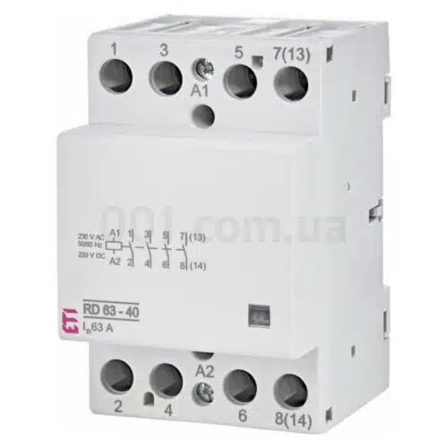 Контактор модульний RD 63-40 63A 230V AC/DC 4NO, ETI