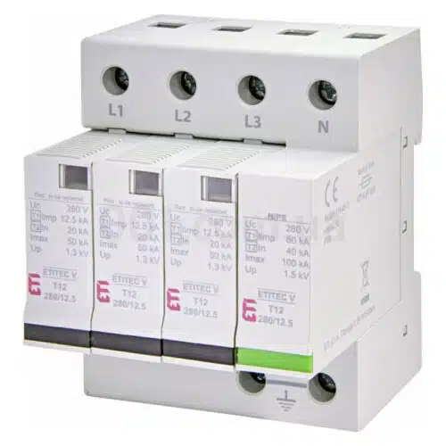 Обмежувач перенапруги ETITEC V T12 280/12,5 (3+1) RC, ETI