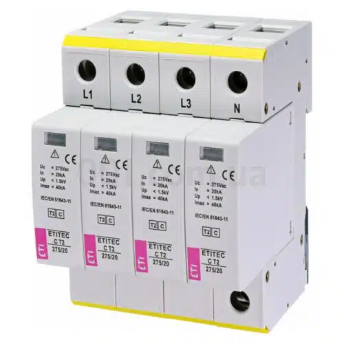 Обмежувач перенапруги ETITEC C T2 275/20 (4+0) 4P, ETI
