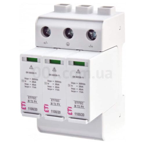 Обмежувач перенапруги ETITEC M T2 PV 1100/20 Y (для PV систем), ETI