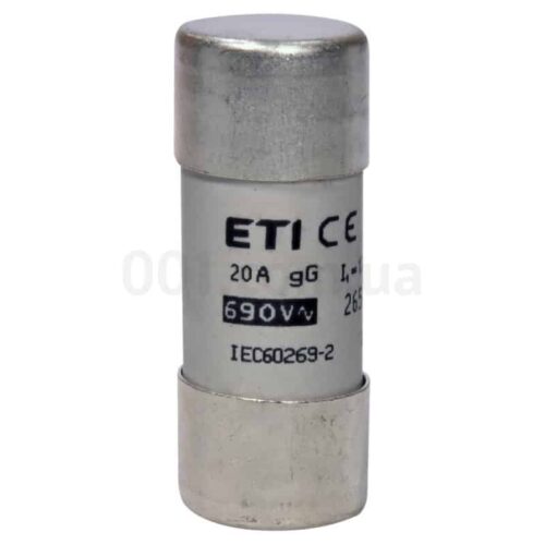 Плавка вставка циліндрична CH 22×58 gG 20A 690В (упаковка = 10 шт.), ETI
