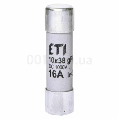 Плавка вставка циліндрична CH 10×38 gPV 16A 1000В (30кА), ETI