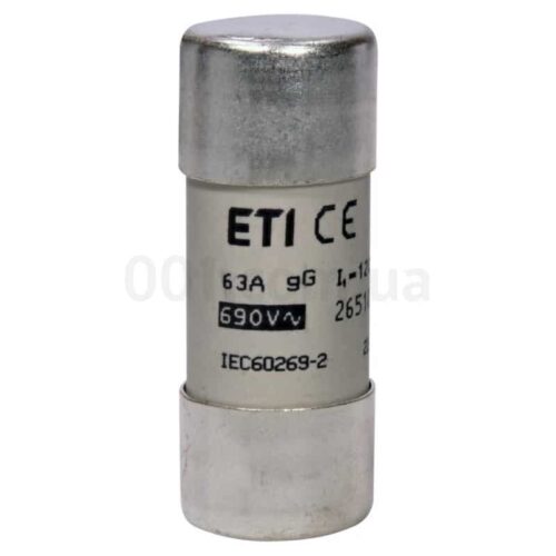 Плавка вставка циліндрична CH 22×58 gG 63A 690В (упаковка = 10 шт.), ETI