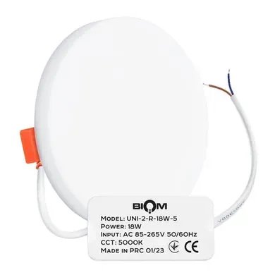 Світильник світлодіодний Biom UNI-2-R18W-5 18Вт круглий 5000К New