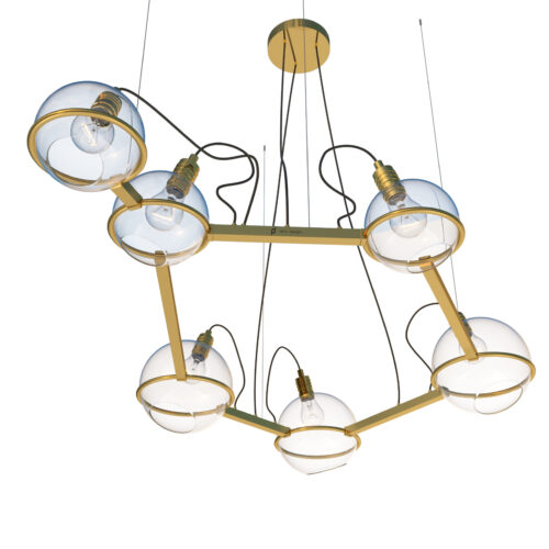 Люстра "Libra" (Сузір'я Терези),  Світла латунь, Pikart Lights