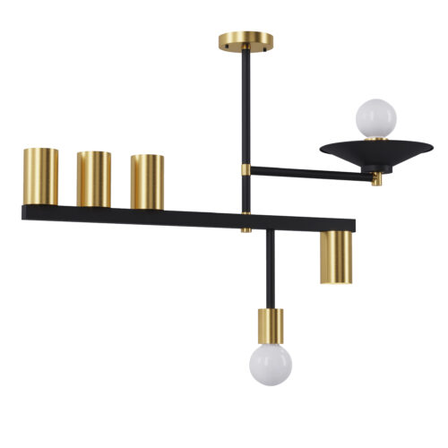 Люстра Constructio,  Світла латунь/чорний, Pikart Lights
