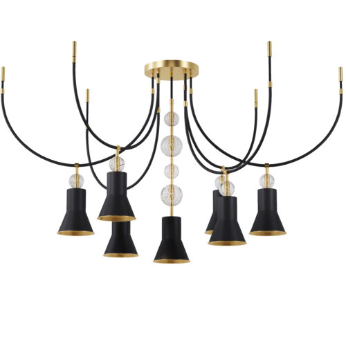 Люстра ARCH 7U,  Золотий/чорний, Pikart Lights