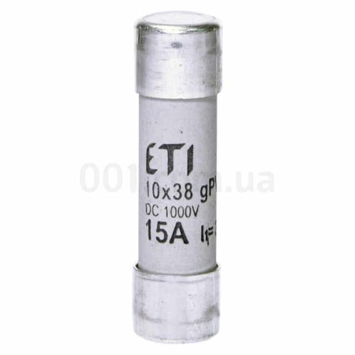 Плавка вставка циліндрична CH 10×38 gPV 15A 1000В (30кА), ETI