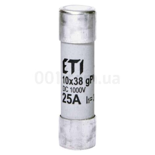 Плавка вставка циліндрична CH 10×38 gPV 25A 1000В (30кА), ETI
