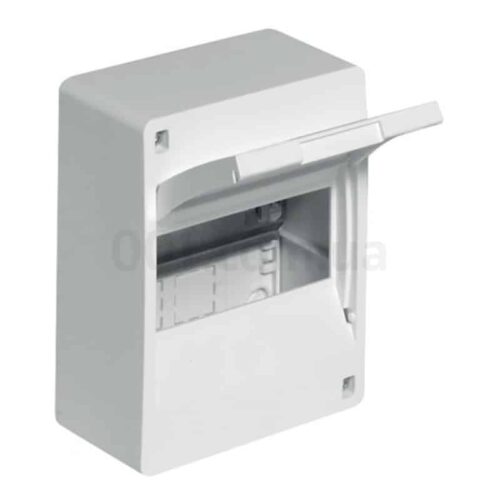 Щит накладний з білими дверцятами 6 модулів COSMOS, Hager