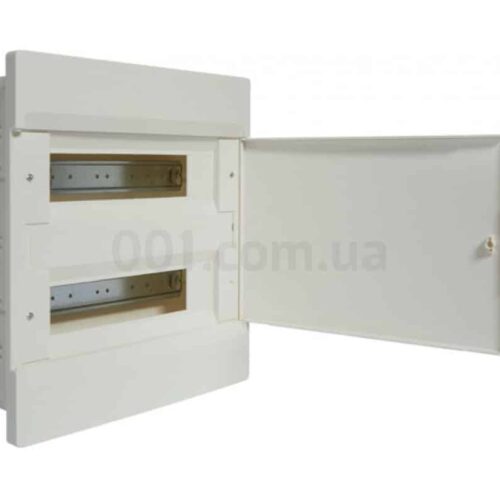 Щит врізний з білими дверцятами 24 модулі (2×12) COSMOS, Hager