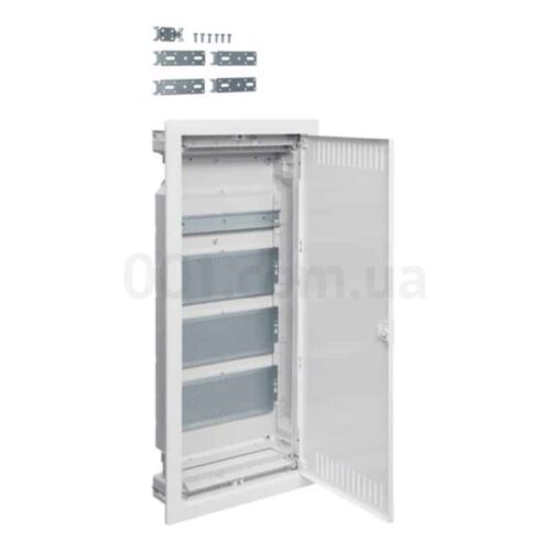 Щит 4-рядний для ММ-обладнання врізний з металевими дверями VOLTA, Hager