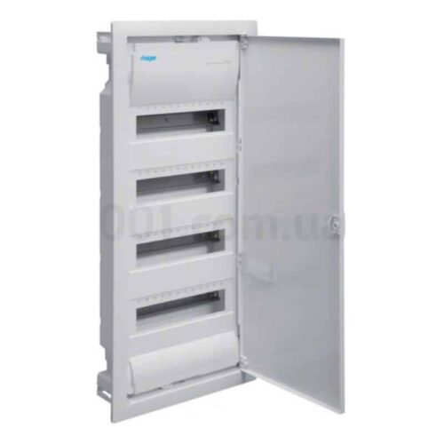Щит на 48(56) модулів врізний з металевими дверями без клем VOLTA, Hager