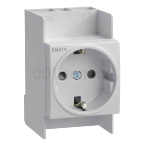 Розетка з встановленням на DIN-рейку 250В/16А, Hager