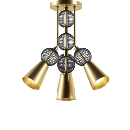 Люстра Oni-On, Світла латунь/чорний, Pikart Lights