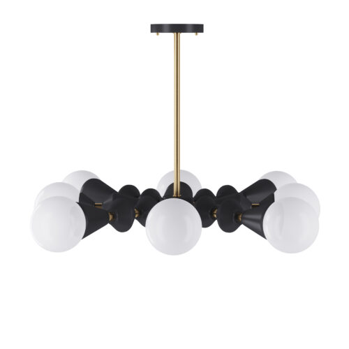 Люстра Stella dome V8, Світла латунь/чорний, Pikart Lights