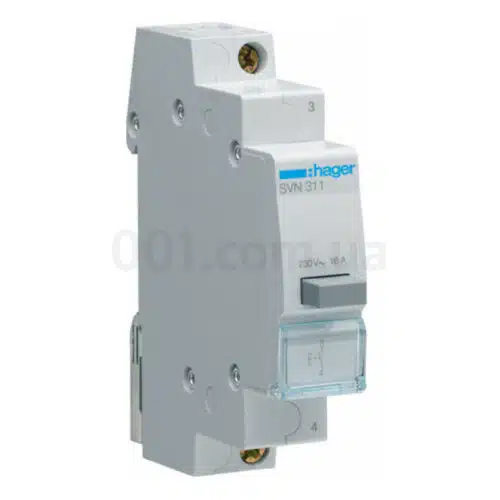 Кнопка модульна на DIN-рейку без фіксації 16А/230В 1НВ, Hager