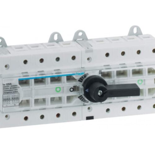 Перемикач модульний HI406R трипозиційний (I-0-II) 4P 125А, Hager