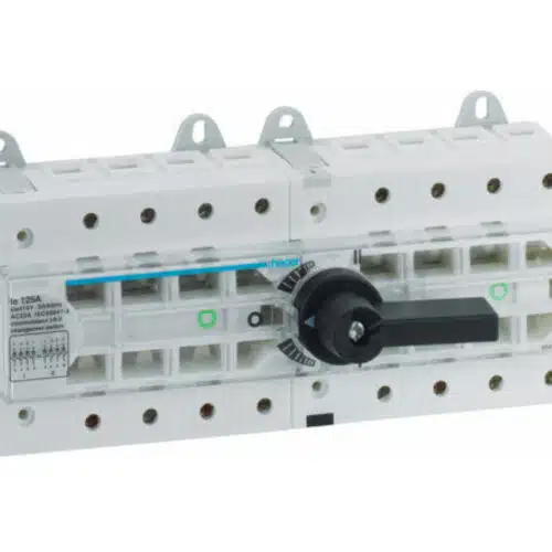 Перемикач модульний HI406R трипозиційний (I-0-II) 4P 125А, Hager