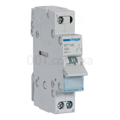 Перемикач SFT140 (I-0-II) з загальним виходом зверху 1P 40А/230В, Hager