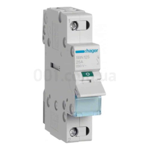 Вимикач навантаження SBN125 1P 25А/230В, Hager
