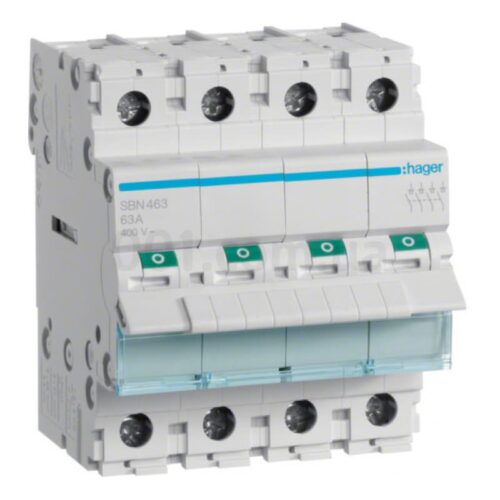 Вимикач навантаження SBN463 4P 63А/400В, Hager