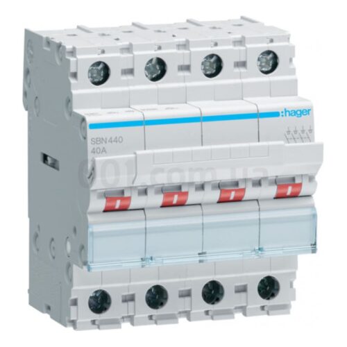 Вимикач навантаження SBN440 4P 40А/400В, Hager