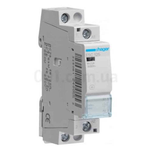 Контактор модульний ESC125 25А 230В AC 1НВ, Hager