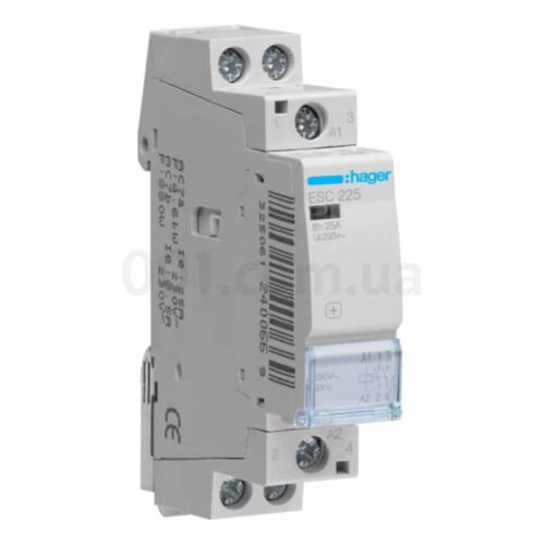 Контактор модульний ESC225 25А 230В AC 2НВ, Hager