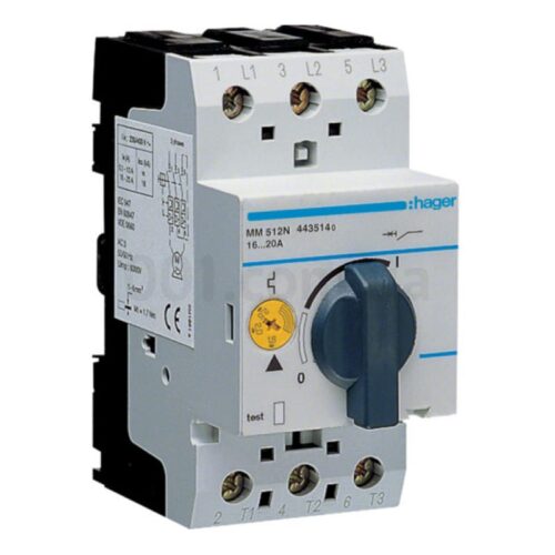 Автоматичний вимикач для захисту двигуна 16-20А 2.5М, Hager