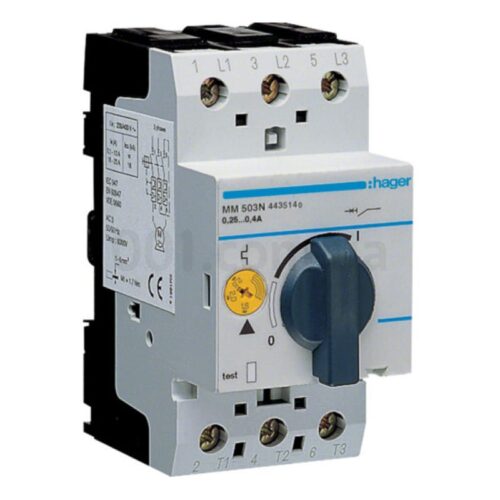 Автоматичний вимикач для захисту двигуна 0.24-0.4А 2.5М, Hager