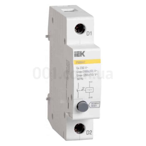 Розчеплювач мінімальної/максимальної напруги РММ47 на DIN-рейку, IEK