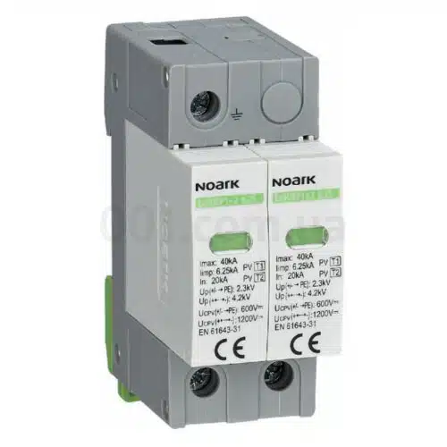 Обмежувач перенапруги Ex9UEP1+2 6.25R 2P 750 EU з додатковим контактом клас 1+2 6,25кА 750V DC, NOAR
